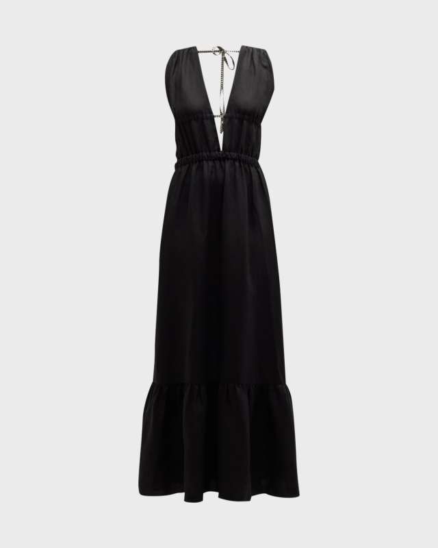 Lelisa V-Neck Maxi Dress